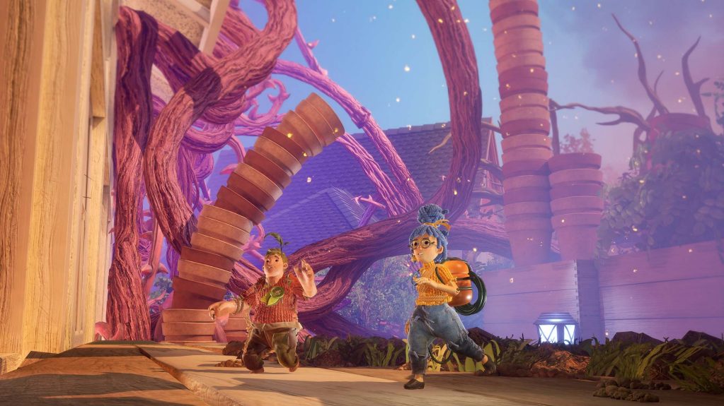 Cody and May standing together in a magical world